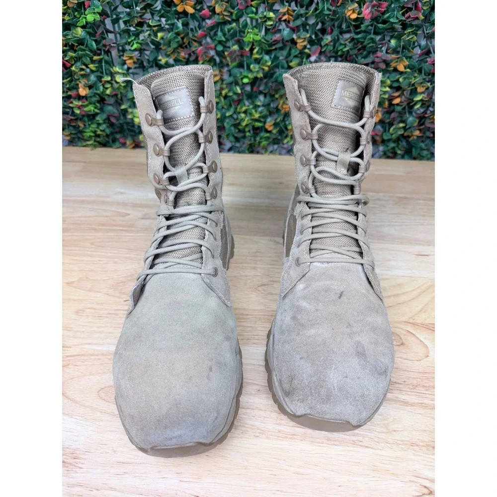 Merrell Moab 2 8 Inch Tactical Waterproof Boots Coyote Tan Mens 10.5 J099375